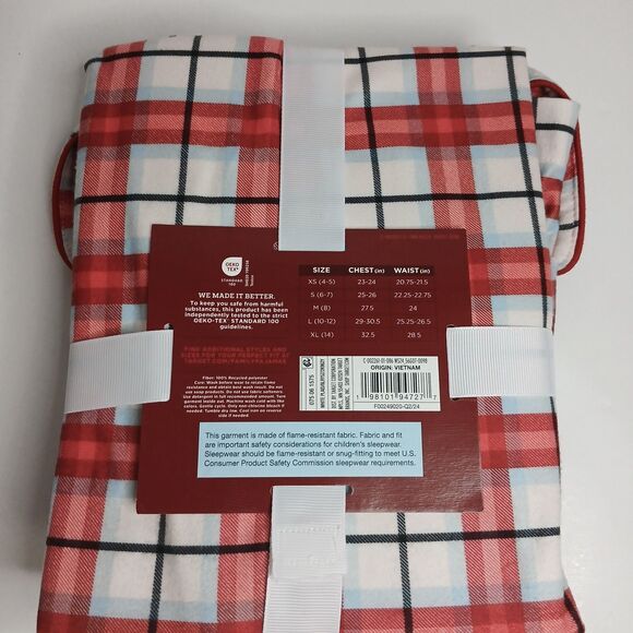 Wondershop Pajama Set Kids Small Multicolor Plaid 2 Piece Family Sleep Set NWT - Picture 3 of 6